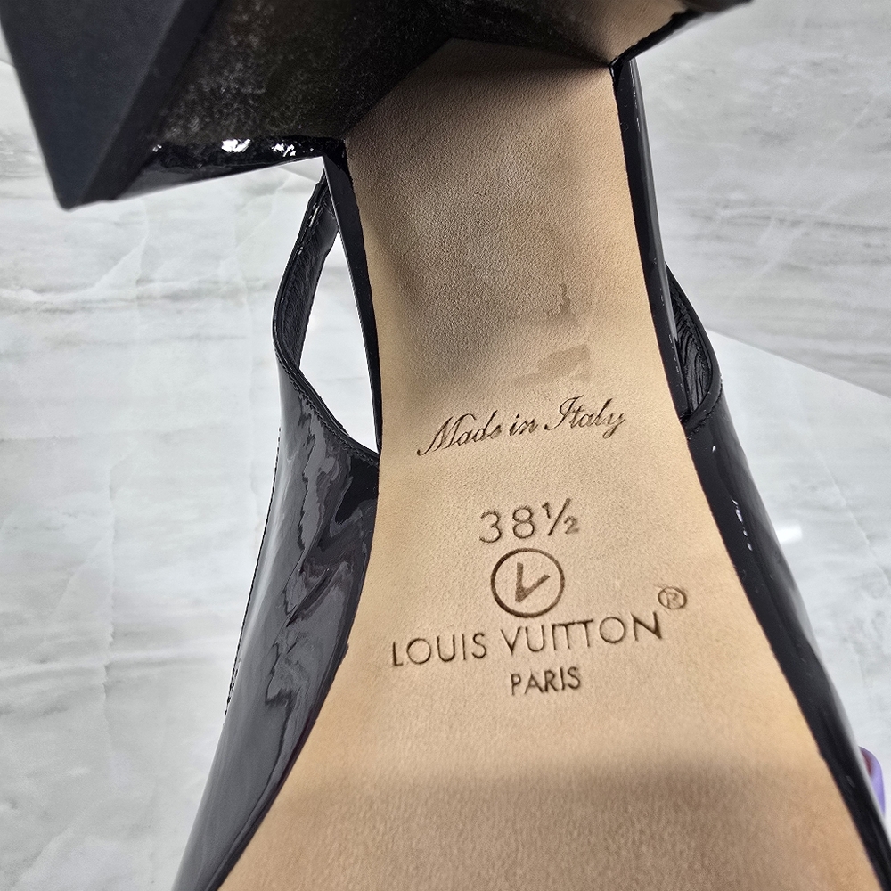 Louis Vuitton Black Patent Leather Shaker Heels - Picture 9 of 10